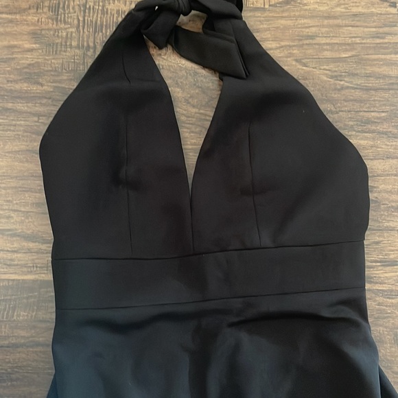 NWT Dress the Population Vanessa Deep Plunging V-Neck Sleeveless Halter Dress M - Picture 6 of 7